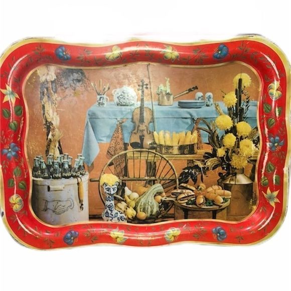 Coca Cola Other - 1961 Vintage Coca-Cola Fall Scene Serving Tray